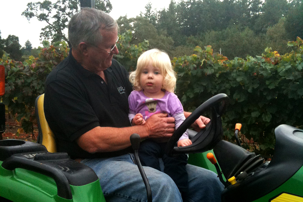 Bill & Lila Kreck on a tractor